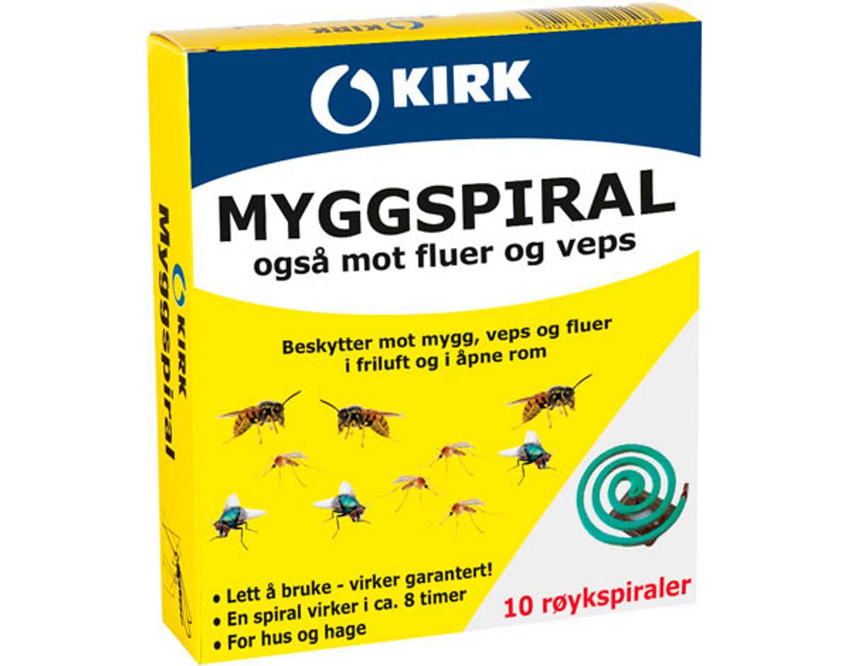 Kirk Myggspiral 10 spiraler + 2 stativer