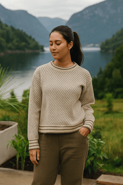 Hovedbilde Islender ullgenser anikkhvit/valnøtt - Unisex